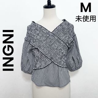 イング(INGNI)の【INGNI】イング 未使用 ブラウス カシュクール ギンガムチェック(シャツ/ブラウス(半袖/袖なし))