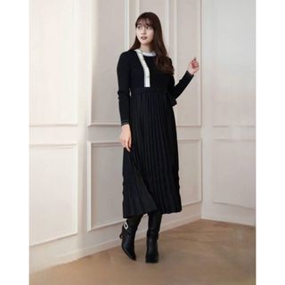 ハーリップトゥ(Her lip to)のHerlipto Saint Honore Long Dress ブラック(ロングワンピース/マキシワンピース)