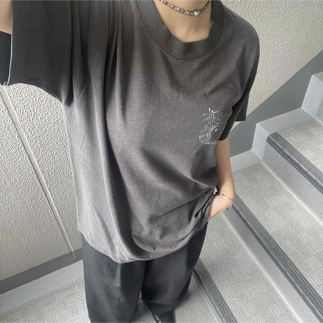 80s stussy ステューシー tシャツ シングルスティッチフェードブラック メンズのトップス(Tシャツ/カットソー(半袖/袖なし))の商品写真