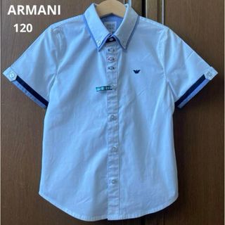 アルマーニ ジュニア(ARMANI JUNIOR)のアルマーニ 半袖　シャツ　デザイン　ブラウス　白　春　夏　バーバリー　グッチ　等(Tシャツ/カットソー)