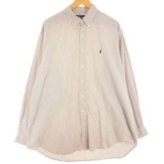 ラルフローレン(Ralph Lauren)の古着 ラルフローレン Ralph Lauren BLAKE 長袖 ボタンダウンチェックシャツ メンズXL /eaa446987(シャツ)