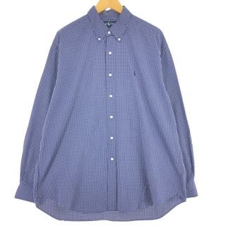 ラルフローレン(Ralph Lauren)の古着 ラルフローレン Ralph Lauren BLAKE 長袖 ボタンダウンチェックシャツ メンズXL /eaa446988(シャツ)