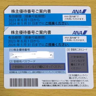 エーエヌエー(ゼンニッポンクウユ)(ANA(全日本空輸))のANA株主優待券2枚セット(航空券)