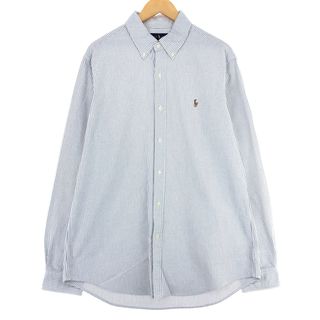 ラルフローレン(Ralph Lauren)の古着 ラルフローレン Ralph Lauren CLASSIC FIT 長袖 ボタンダウンストライプシャツ メンズL /eaa446981(シャツ)