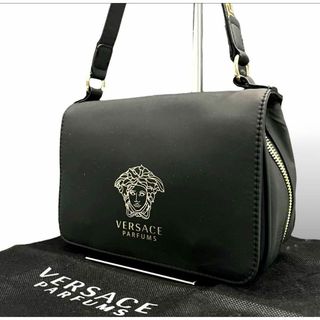 美品 VERSACE ショルダーバッグ 斜め掛け メデューサ ロゴ ブラック(ショルダーバッグ)