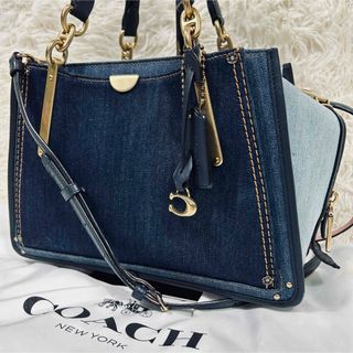 COACH - 【美品】コーチ　ショルダーバッグ　ドリーマー　カラーブロック　デニム　2way