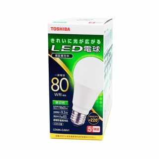 東芝(TOSHIBA) LED電球 80W相当 全方向 昼白色 E26口金 1P