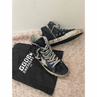 ゴールデングース(GOLDEN GOOSE)のGOLDEN GOOSE ゴールデングース FRANCY ネイビー 39(スニーカー)