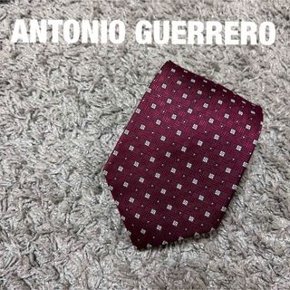 メンズ　ネクタイ　小物　ANTONIO GUERRERO シルク　赤(ネクタイ)