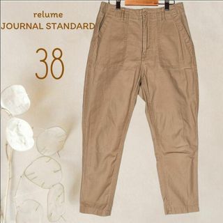 ジャーナルスタンダード(JOURNAL STANDARD)のb4170【レリューム】クロップドパンツ カーゴ風ポケット ストレッチMベージュ(カジュアルパンツ)