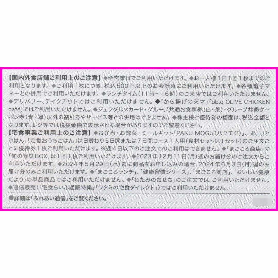 ワタミ(ワタミ)のワタミ株主優待券 金券500円×16枚(8000円分) 居酒屋和民 和み亭 鳥 チケットの優待券/割引券(レストラン/食事券)の商品写真