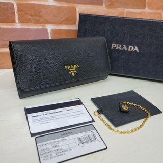 PRADA - 新品未使用PRADA☆鑑定済☆サフィアーノ ブラック 黒 1MH132 財布