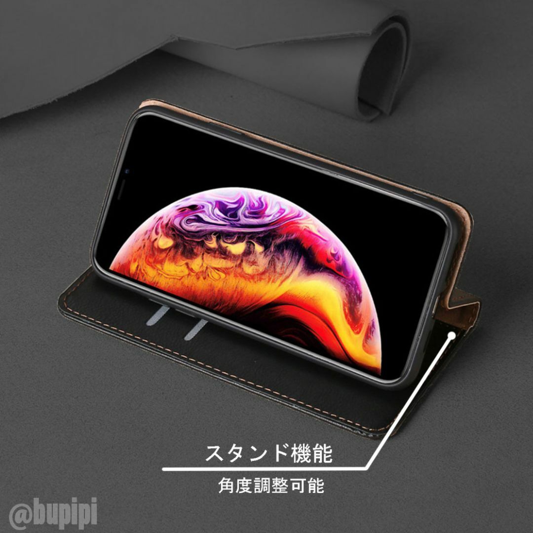 手帳型 スマホケース レザー Xperia 10 II カバー ブラック CKP スマホ/家電/カメラのスマホアクセサリー(Androidケース)の商品写真