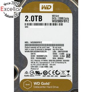 ウェスタンデジタル(Western Digital)のWestern Digital製HDD　WD2005FBYZ　2TB SATA600 7200　0～100時間以内(PC周辺機器)