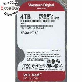 ウェスタンデジタル(Western Digital)のWestern Digital製HDD　WD40EFAX　4TB SATA600 5400　11000～12000時間以内(PC周辺機器)