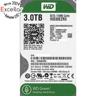 ウェスタンデジタル(Western Digital)のWestern Digital製HDD　WD30EZRX　3TB SATA600　100～200時間以内(PC周辺機器)