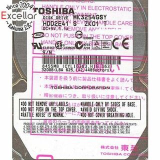 トウシバ(東芝)のTOSHIBA(東芝) ノート用HDD 2.5inch　MK3254GSY　320GB(PC周辺機器)