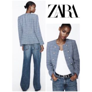 ザラ(ZARA)の【大人気❗️完売品❗️】ZARA ラウンドネックテクスチャージャケット(テーラードジャケット)