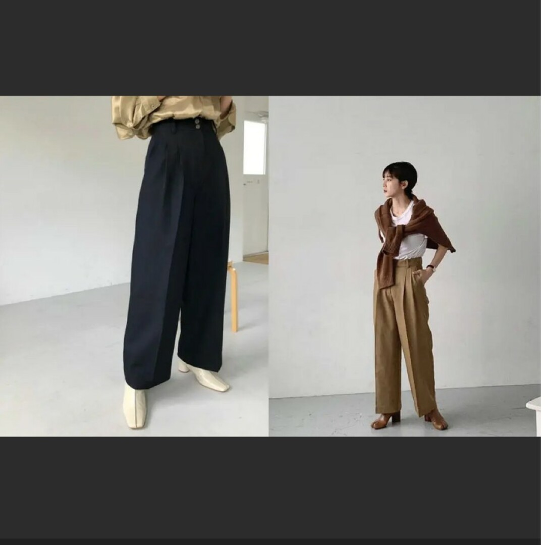 TODAYFUL(トゥデイフル)のtodayful twill tuck trousers ネイビー レディースのパンツ(その他)の商品写真
