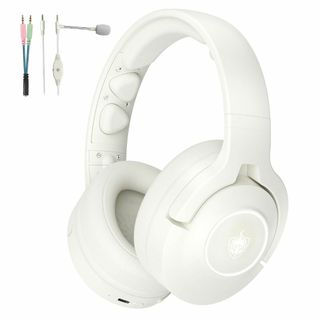 【色: ホワイト】ゲーミングヘッドセット ヘッドセットBluetooth 有線ヘ(PC周辺機器)