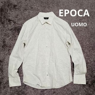 エポカウォモ(EPOCA UOMO)の美品 EPOCA UOMO エポカウォモ ストライプ シャツ 48 花柄(シャツ)