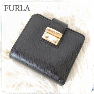 フルラ(Furla)の【FURLA】 フルラ プッシュロック メトロポリス 二つ折り財布 ブラック(財布)