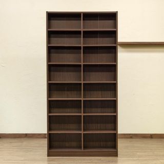 新品　送料無料　本棚・多目的ラック　180×88　ウォールナット(本収納)