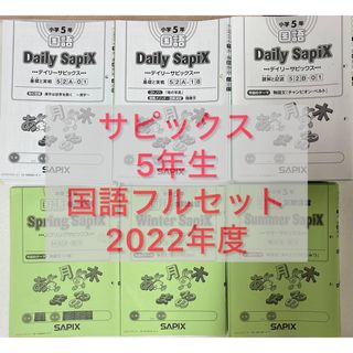 SAPIX デイリーサピックス 5年国語　1年分　2022年度テキスト(語学/参考書)