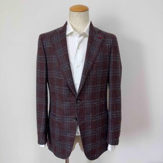 ISAIA - 新品同様 定価42万円 イザイア ダスティン シルク混ウール格子柄ジャケット