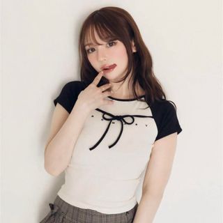 スナイデル(SNIDEL)のアンドマリー　andmary Alma ribbon tops(Tシャツ(半袖/袖なし))