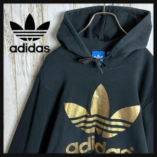 アディダス(adidas)の【定番デザイン】アディダス☆センタービッグトレフォイルロゴパーカー 定番カラー(パーカー)