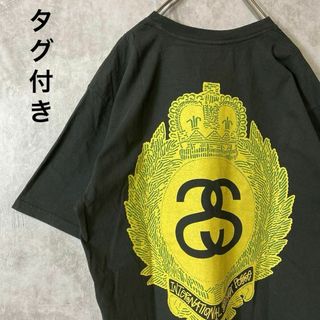 ステューシー(STUSSY)の【タグ付き・バックプリント】stussy黒シャネルロゴSSリンク半袖ストリート(Tシャツ/カットソー(半袖/袖なし))