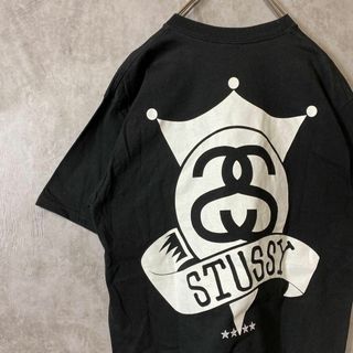 ステューシー(STUSSY)の【メキシコ製、背面バックプリントTシャツ】stussy古着シャネルロゴ00s黒(Tシャツ/カットソー(半袖/袖なし))