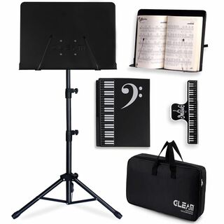 GLEAM 譜面台 - 楽譜スタンドメタルキャリングバッグ付き 2つの功能 楽譜(楽器のおもちゃ)