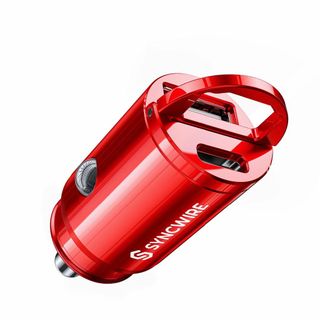 【色:Red】【業界極小サイズ】Syncwire シガーソケット USB & U