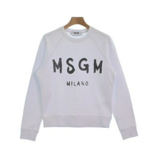 エムエスジイエム(MSGM)のMSGM エムエスジーエム スウェット XS 白 【古着】【中古】(トレーナー/スウェット)