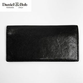 美品◎Daniel & Bob 本革 レザー 長財布 黒 イタリア製 良好◎(長財布)