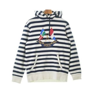 POLO RALPH LAUREN - Polo Ralph Lauren パーカー S 紺x白(ボーダー) 【古着】【中古】