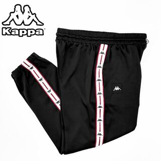 カッパ(Kappa)の美品◎Kappa BANDA OMINI ロゴ サイドライン トラックパンツ 黒(その他)