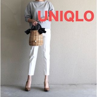 ユニクロ(UNIQLO)のUNIQLO ユニクロ  ドライストレッチクロップドパンツ ホワイト(カジュアルパンツ)