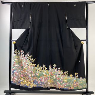 黒留袖 身丈154.5cm 裄丈64.5cm 正絹 優品 【中古】(着物)