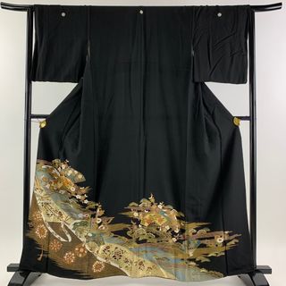 黒留袖 身丈159.5cm 裄丈65.5cm 正絹 優品 【中古】(着物)