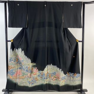 黒留袖 身丈156cm 裄丈62cm 正絹 秀品 【中古】(着物)