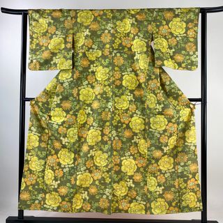 紬 身丈152cm 裄丈62.5cm 正絹 美品 優品 【中古】(着物)