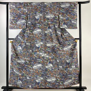 小紋 身丈158cm 裄丈63.5cm 正絹 優品 【中古】(着物)