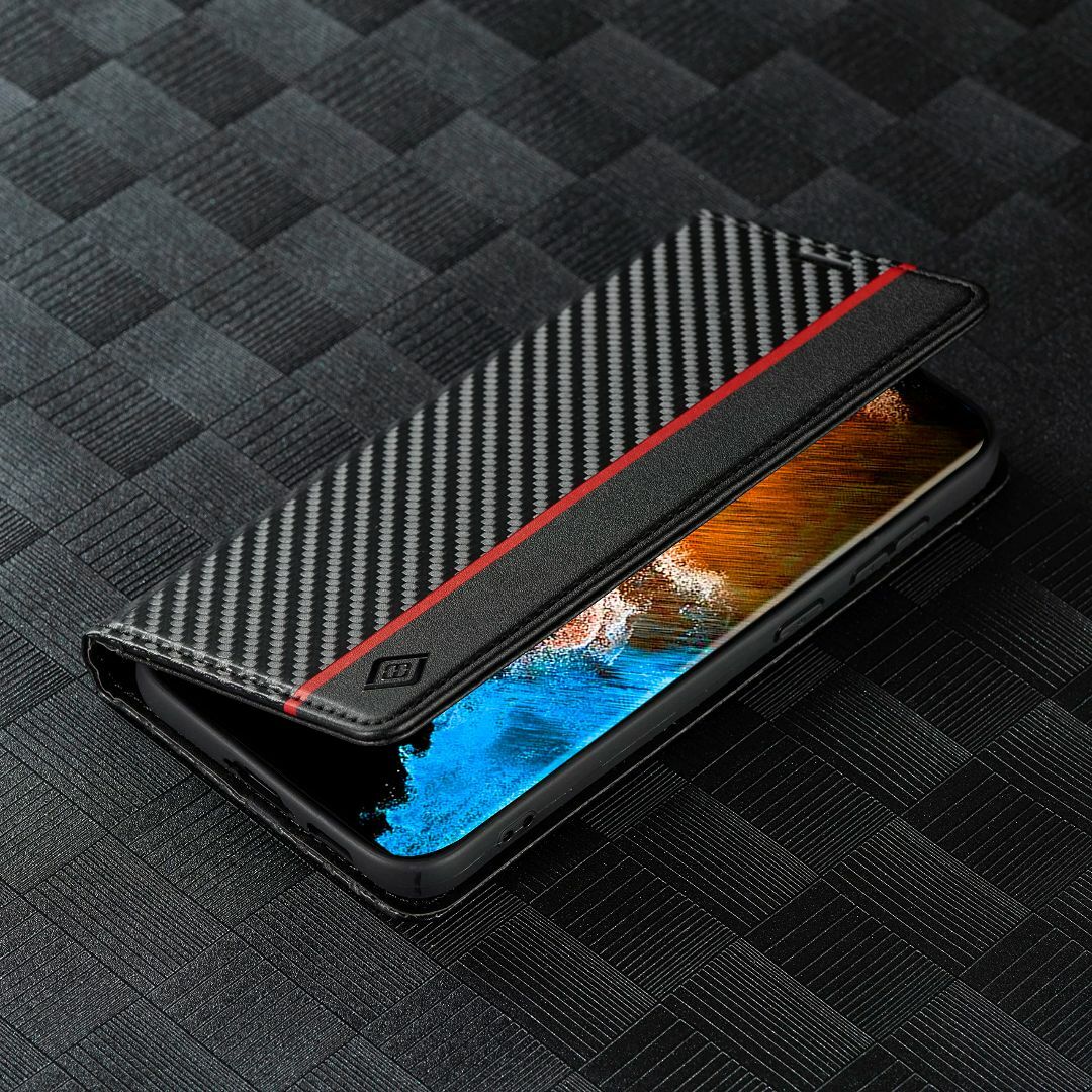 【色:赤い縦線】ZTOFERA Samsung Galaxy S23 ケース 手 スマホ/家電/カメラのスマホアクセサリー(その他)の商品写真