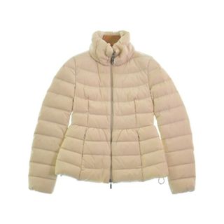 モンクレール(MONCLER)のMONCLER ダウンジャケット/ダウンベスト 0(XS位) ベージュ 【古着】【中古】(ダウンジャケット)