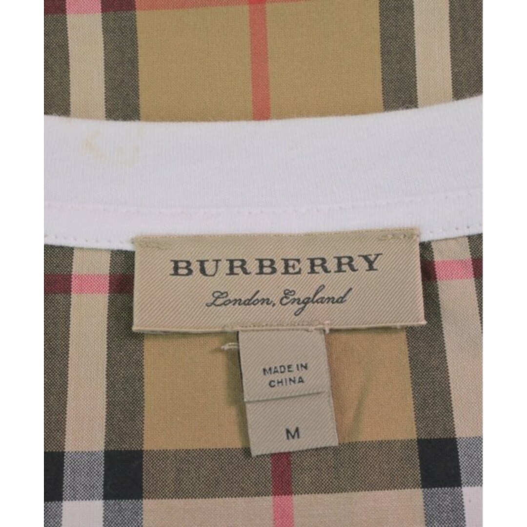 BURBERRY(バーバリー)のBURBERRY Tシャツ・カットソー M ベージュ系x黒x白等(チェック) 【古着】【中古】 メンズのトップス(Tシャツ/カットソー(半袖/袖なし))の商品写真