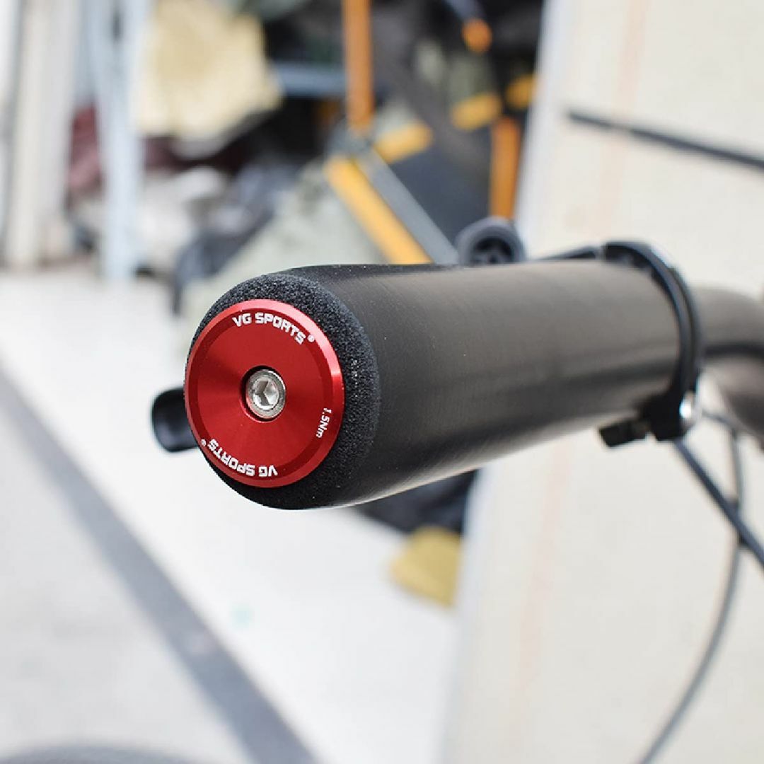 色:23.5mm-レッドAzarxis 自転車 バーエンドプラグ バイク バ スポーツ/アウトドアの自転車(パーツ)の商品写真