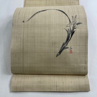 開き名古屋帯 名品 正絹 【中古】(帯)